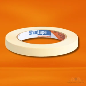Shurtape CP 105 Masking Tape 1/2" x 60yds, Natural, 18 Rolls, General Purpose - Picture 1 of 6