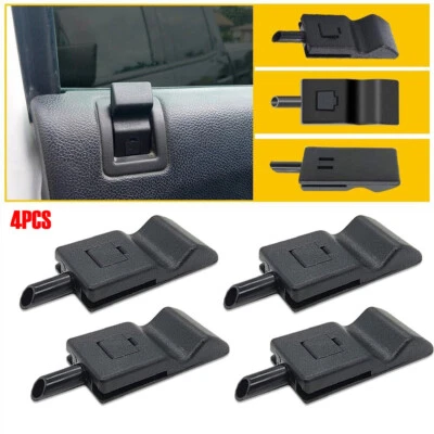 Door Lock Knob Front Rear Black 4PC For 2007-13 Chevy GMC Yukon Silverado Sierra - Image 1 of 4