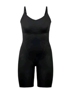 Spanx Spanxshape Invisible Mid-Thigh Bodysuit Women's Size Large Black - Picture 1 of 7