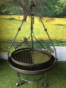Fire pit bbq, Logburner, Kadai, 80cm Large - Picture 1 of 5