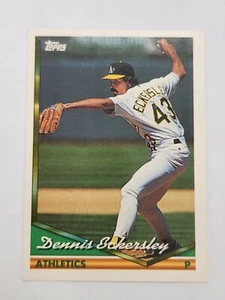 Dennis Eckersley ~ 1994 Topps #465 ~ Oakland Athletics baseball Card - Picture 1 of 2