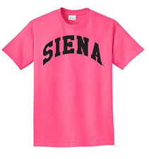 Campus Merchandise NCAA Siena Saints Arch Pigment Dyed T-Shirt, Neon Pink, Small