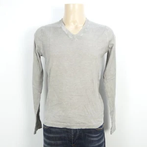 Pullover Patrizia Pepe lavorato a maglia collo a V grigio chiaro taglia M - Foto 1 di 3