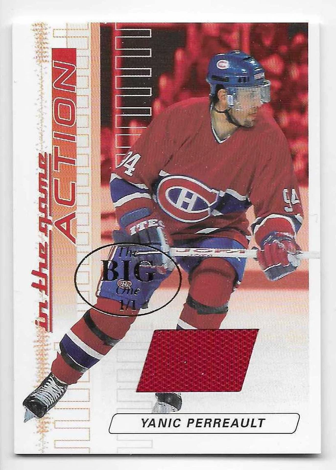 03/04 IN THE GAME-ACTION 'THE BIG ONE' RUBY GAME JERSEY Yanic Perreault 1/1 - Image 1 of 1