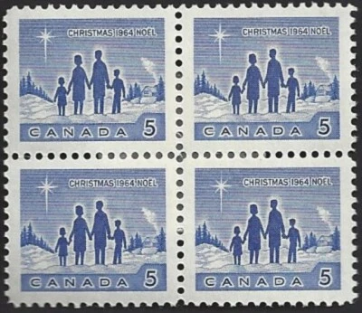 Canada  # 435 Block  "Star of Bethlehem"   Brand New 1964 Pristine Issue - Image 1 of 2