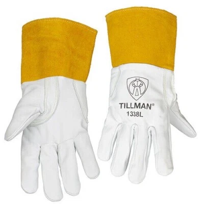 Tillman 1338 Goatskin Leather TIG Durable Welding Fabrication Gloves  4" Cuff - Image 1 of 4