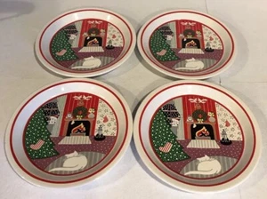 Set of 4 Noritake Epoch Twas The Night Before Salad Dessert Plates - Picture 1 of 13