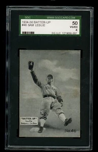 1934-36 Batter-Up #46 Sam Leslie SGC 4 VGEX - Picture 1 of 2