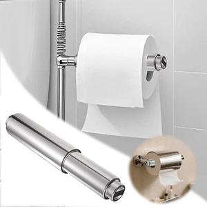 Silver Paper Toilet Holder Replacement Rod Spring Loaded Spring Rod for Bathroom - Picture 1 of 7