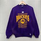 Vintage 90er Jahre Hobart Brickies Rundhalsausschnitt Sweatshirt Erwachsene Medium Lila 20x27 USA