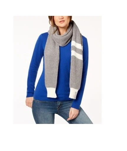 Calvin Klein Women's Black Graphic Floral Logo Scarf A6ws3385 RV