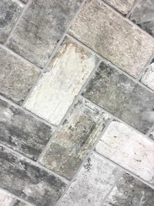 Gray Brick Look 4x8 Porcelain Tile Wall Floor Backsplash Kitchen (BOX OF 34) - Picture 1 of 4