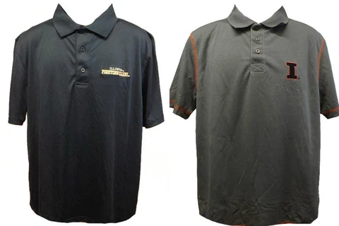 New Illinois Fighting Illini Mens Sizes M-L-XL-2XL Polyester Polo Shirt $40 Cover