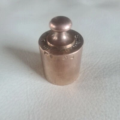 N°2/ Ancien poids cylindrique 0,1 kg 100 g mesure balance français vintage - Photo 1/4