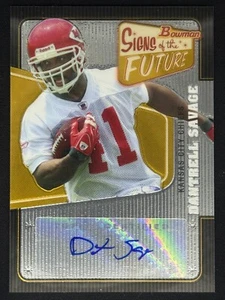 DANTRELL SAVAGE 2008 Bowman Signs of the Future Rookie RC Auto #SF-DS | Chiefs - Picture 1 of 2