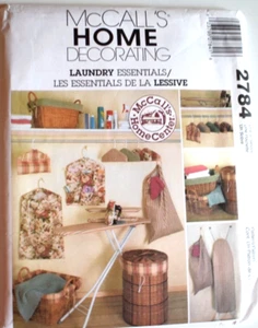 MCCALLS PATTERN 2784 LAUNDRY ACCESSORIES COVERS BAGS ORGANIZER UNCUT 2000 FF - Picture 1 of 2