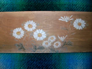 Antique Japanese Floral Painting on Wood c. 1890 Unsigned Japan Asian Oriental - Picture 1 of 5