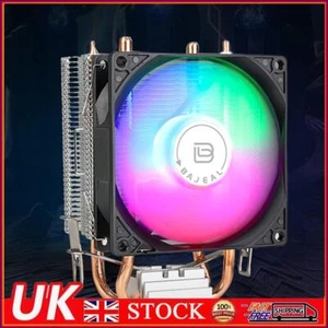 90mm CPU Cooler Silent RGB Fan for Intel LGA775 1150/1151/1155/1156/1200 AMD AM2 - Picture 1 of 12
