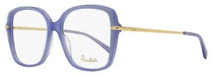Pomellato Square Eyeglasses PM0090O 002 Blue/Gold 53mm - Picture 1 of 3