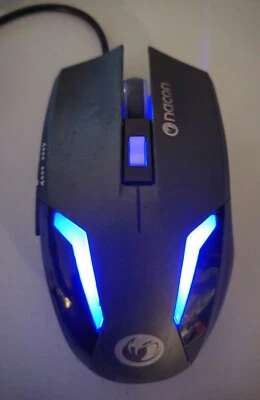 Nacon Wired Gaming Mouse 800-2400 DPI Used TESTED AND WORKS - Image 1 of 4