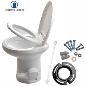 20" RV Camper Toilet Gravity Flush Toilet Foot Pedal Home Caravan Travel Camping - Picture 1 of 7
