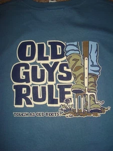 OLD GUYS RULE Tough As Old Boots T-SHIRT Gardening L BNWT New! - Picture 1 of 6