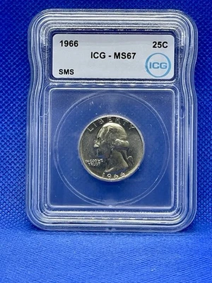 Cuarto de cuarto de Estados Unidos 1966 ICG MS67 SMS Foto 1 de 2
