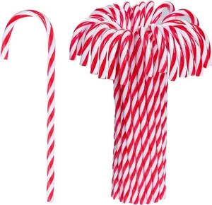30 Stück Weihnachten Zuckerstange Ornament Kunststoff Baum rot und weiß - Bild 1 von 8