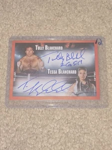 Tarjeta de luchador firmada por Tessa y Tully Blanchard TNA WWF #12 - Imagen 1 de 2