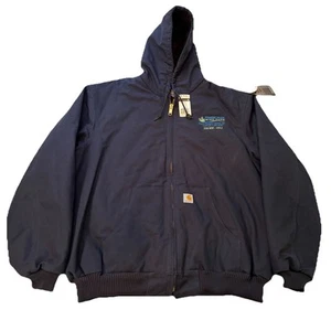 Carhartt Jacket Mens Loose Fit flannel lined Blue J140 DNY Size 2XL tall new - Picture 1 of 14