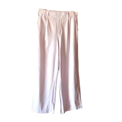 Calça social Halara Petite média plissada perna larga carreira casual nova sem etiquetas - Imagem 1 de 4