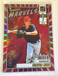 Nationals Seaver King Mint 2025 Panini Donruss Diamond Marvels Holo RC #136/199 - Picture 1 of 1