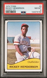 1979 TCMA #9 Rickey Henderson Minor League PSA 8 NM-MT HOF Rookie - Picture 1 of 2