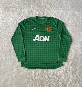Manchester United Jersey Goalkeeper football shirt 2012 2013 Nike Men Size M - Foto 1 di 10