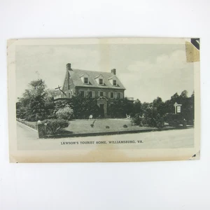 Vintage Postcard Lawson's Tourist Home Williamsburg Virginia UNPOSTED Circa 1938 - Picture 1 of 5