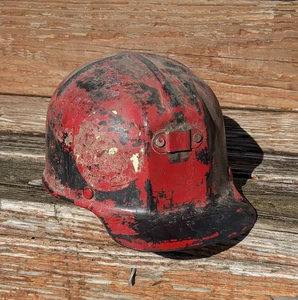 Vintage MSA Comfo-Cap Protective Miners Helmet Black Red - Bild 1 von 13