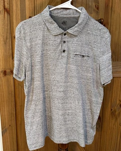 Rock & Republic The Iconic Polo grau gestreiftes Hemd Herren Größe Large - Bild 1 von 8