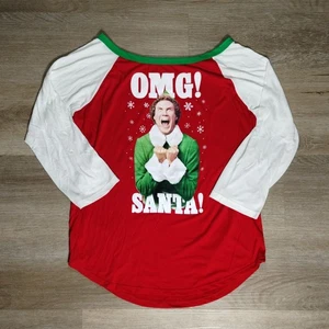 Camisa de Navidad Ripple Junction Mujer Grande Roja Blanca Fiesta de Navidad Will Farrell - Imagen 1 de 5
