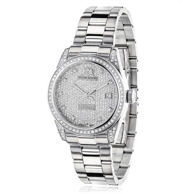 Reloj para mujer de acero inoxidable | Luxurman Tribeca 33 mm | Esfera plateada Foto 1 de 4