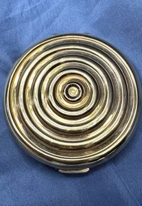 Vintage ESTEE LAUDER "Swirl of Gold Compact Lucidity" with Dust Bag - Picture 1 of 12
