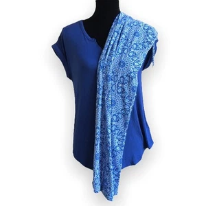 Cynthia Rowley Womens Pajamas Size XS Blue Print Loungewear 2 Pc Set Pants Top - Picture 1 of 8
