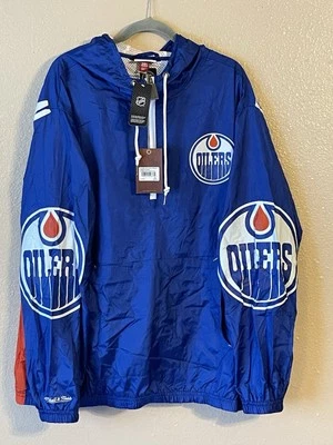 Cortavientos para hombre 2XL NUEVO CON ETIQUETAS Edmonton Oilers Mitchell & Ness 2.0 Anorak 1/4 cremallera Foto 1 de 4