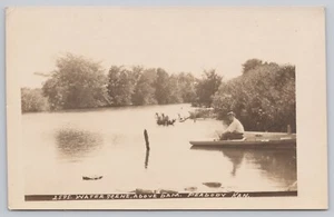 Kansas (KS) View Postcard by Zercher - Water Scene Above Dam Peabody Kansas - Picture 1 of 2
