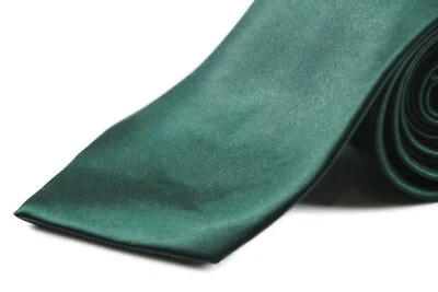 Mens & Boys Bottle Green Ties Formal Wedding Male Boy Tie Choose Size - image 1 of 3