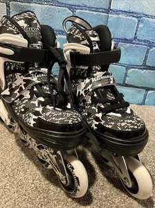 Kuxuan Skates Adjustable Inline Skates w/ Full Light Size M Youth - Picture 1 of 2
