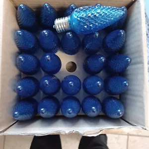 Box of 25 blue C9 LED Christmas faceted Dimmable - Picture 1 of 3