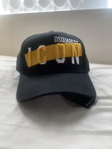 Dsquared2 'ICON' embroidered Cap , Black/Gold, BRAND NEW | UK SELLER - Picture 1 of 5