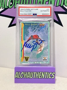 KELLY SLATER SIGNED 1993 FUTERA HOT SURF ROOKIE CARD PSA WSL AUTO #31 astroboyz - Picture 1 of 2