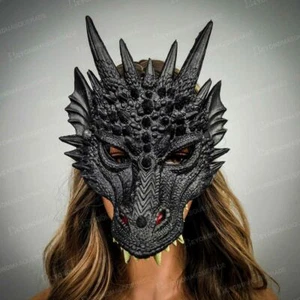 Drachen Gesichtsmaske Game of Thrones Mutter der Drachen Halloween Maskerade Maske Gott - Bild 1 von 3
