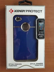 iCOVER PROTECT CASE FOR iPHONE 4 & 4S (Blue) - Photo 1 sur 2